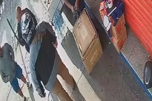 Queda grabado momento del crimen de tres hombres en zona 1