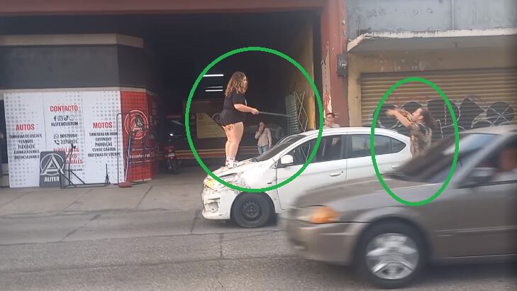 TikTok: “La Tóxica”, así nombran a mujer que destruye el auto de su pareja en plena calle Martí