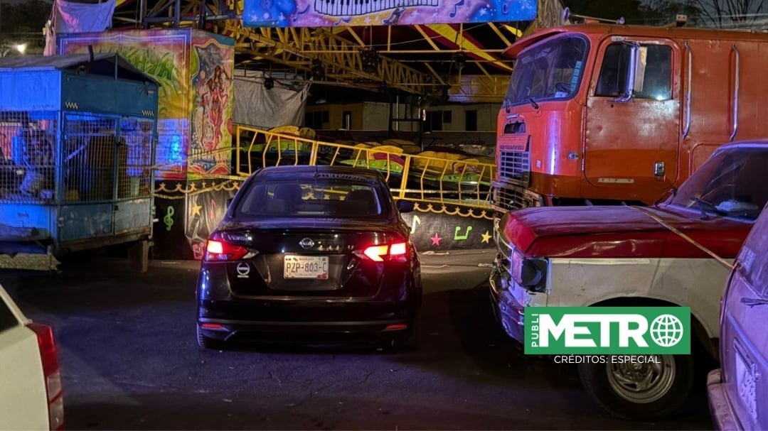 Juego mecánico se desploma. Foto: Cortesía