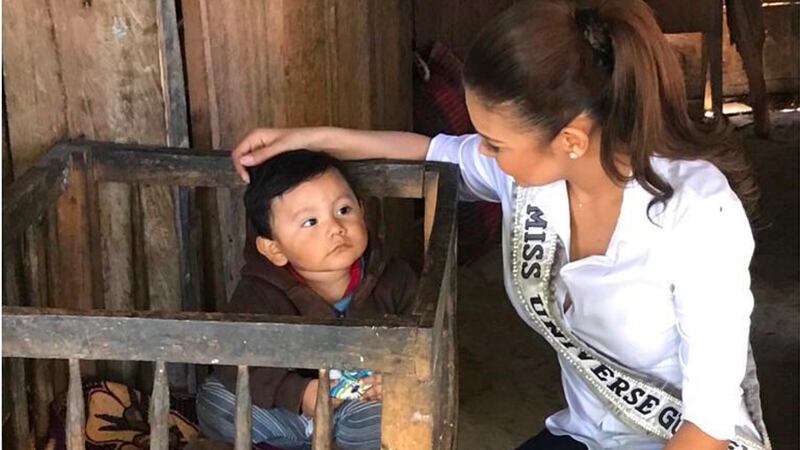 Miss Guatemala 2017 comparte con niños de albergues afectados por la erupción del volcán de Fuego