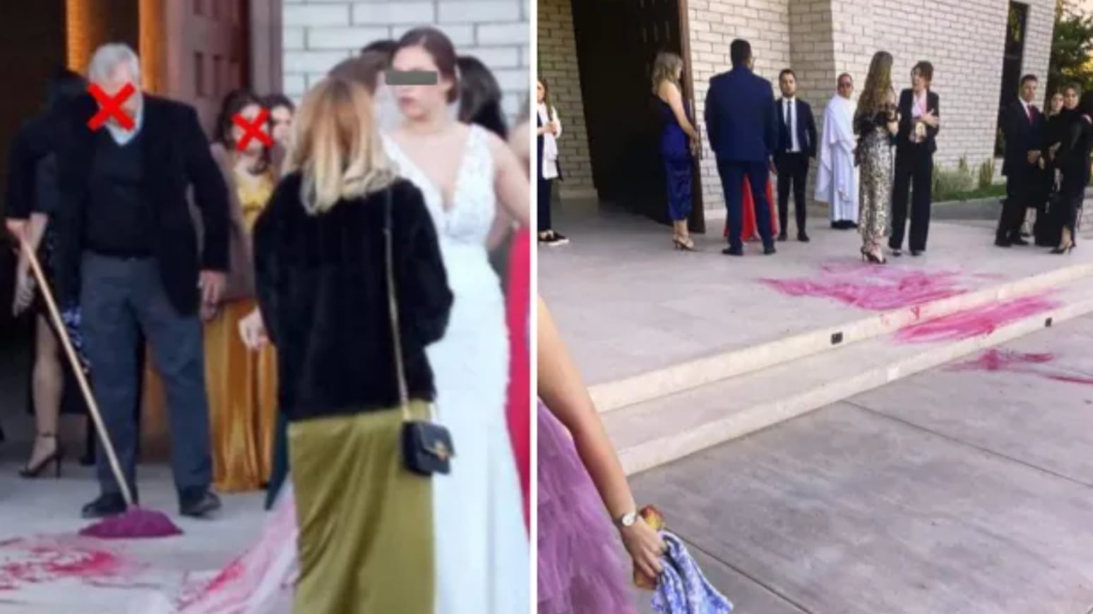 El incidente no impidió la boda