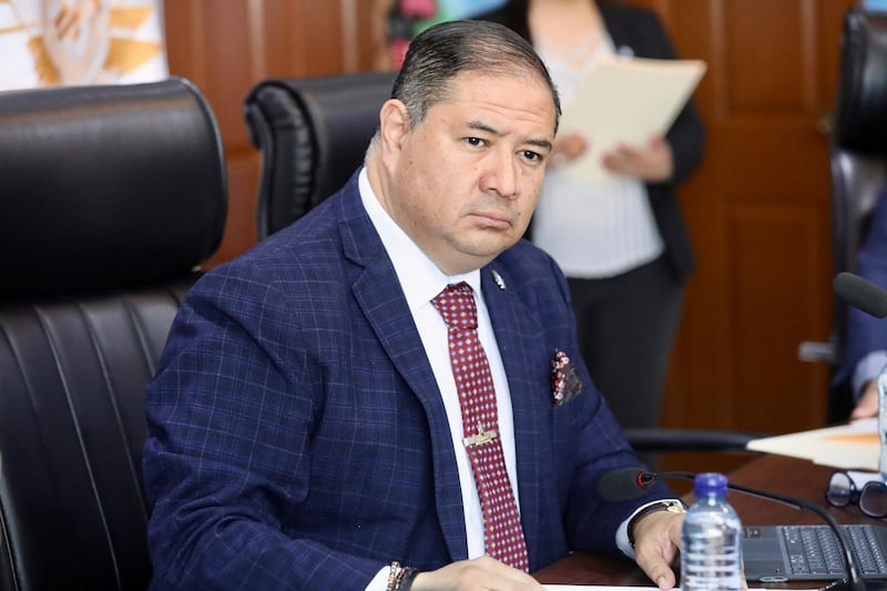 El presidente de la Comisión Electoral, Víctor Valenzuela, hizo énfasis en la importancia de la seguridad electoral. Foto: Congreso de la República.