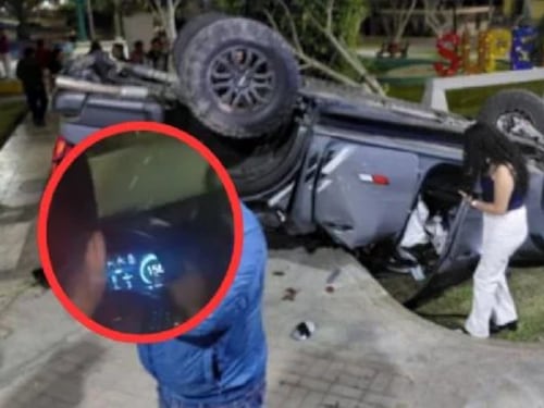 VIDEO. Joven conduce a 158 kilómetros por hora y los acompañantes graban su propio accidente