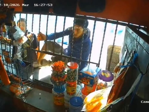 VIDEO. Captan robo en tienda de Villa Canales: ladrón entró por una estrecha ventanilla