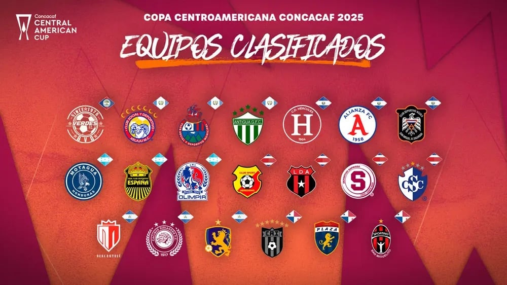 Estos son los equipos que participarán en la Copa Centroamérica.