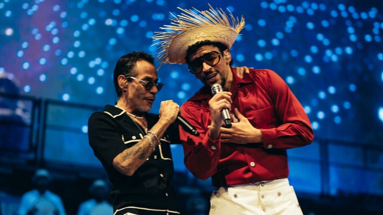 Bad Bunny cerró su residencia #31 en vivo por Amazon con Marc Anthony. Foto: MVS 102.5 FM