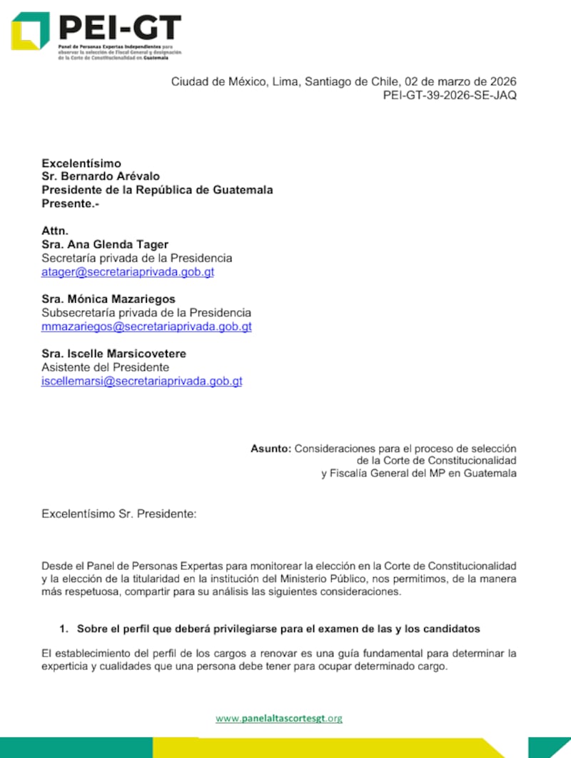 Panel de Personas Expertas Independientes (PEI-GT)