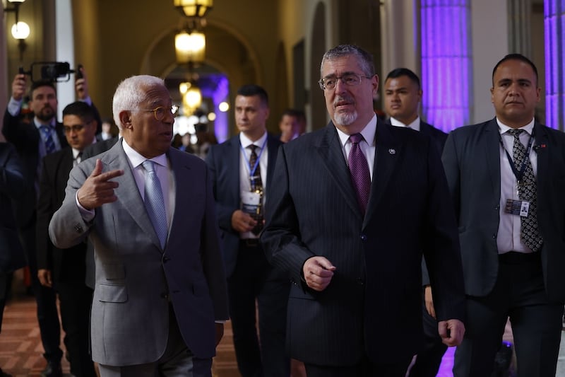 Presidente Bernardo Arévalo recibió a António Costa, presidente del Consejo Europeo.
