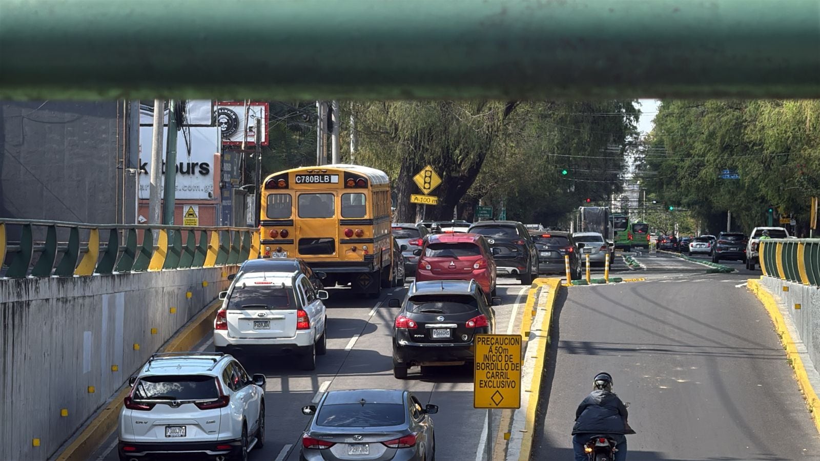 Tránsito comienza impactar desde el sector de zona 9. Foto: Marilin Alvarez/Publinews