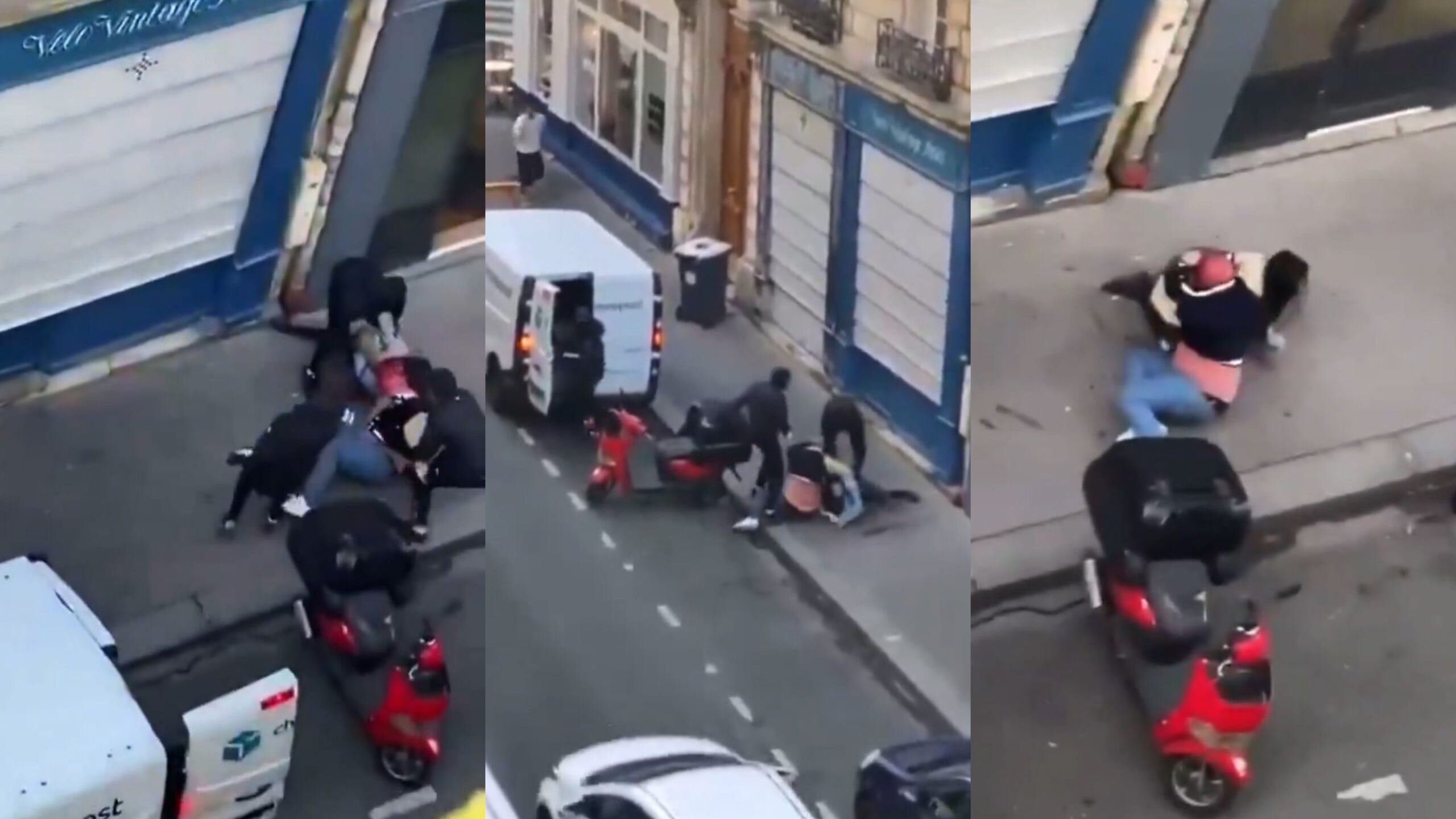 VIDEO. Así fue un intento de secuestro en las calles de París a plena luz del día