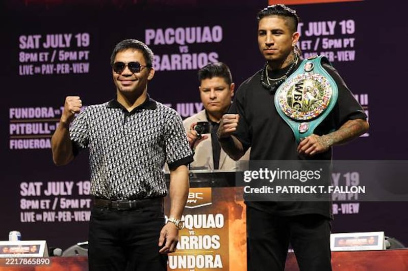 Manny Pacquiao y Mario Barrios pelearán el 19 de julio en Las Vegas.
