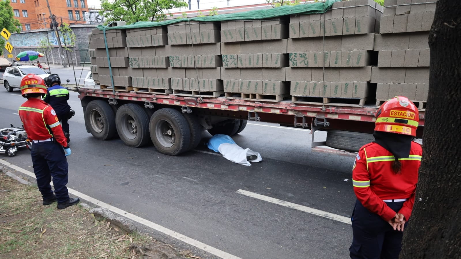 Accidente de tránsito este jueves. Foto: CBM