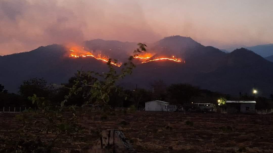 Incendio forestal consume la Sierra de las Minas en Zacapa