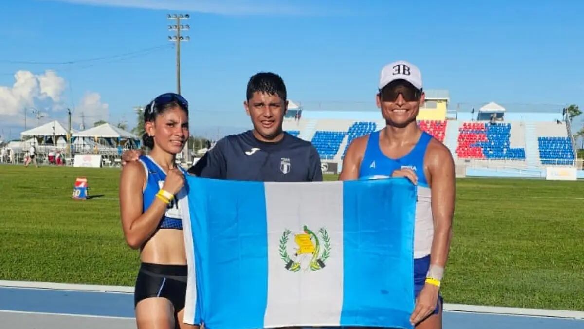 Erick Barrondo, Mirna Ortiz y José Ortiz, ganan oro y plata, respectivamente, en campeonato de la Asociación de Atletismo de Norteamérica, Centroamérica y el Caribe. Foto: Federación de Atletismo.