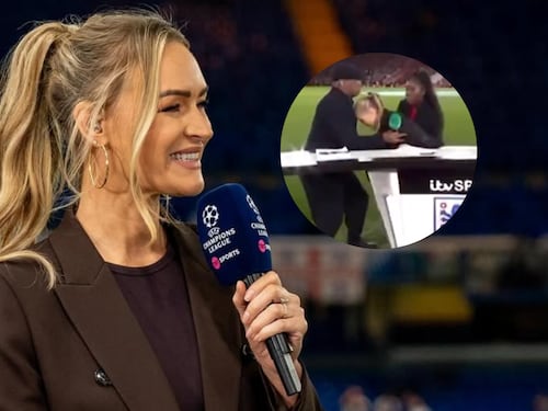 VIDEO. Periodista deportiva se desploma en vivo durante un partido de fútbol