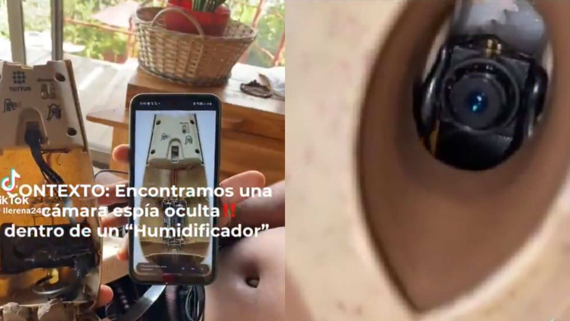 Cámara espía dentro de chalet