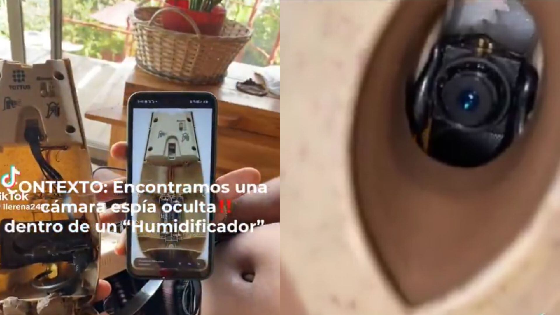 Cámara espía dentro de chalet