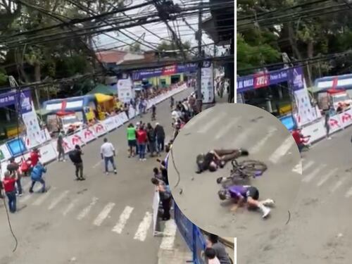 Fotógrafo provocó accidente en evento ciclístico de Colombia