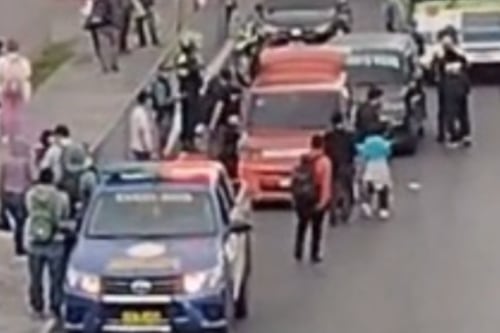 El operativo que detuvo el tráfico en la calzada Roosevelt