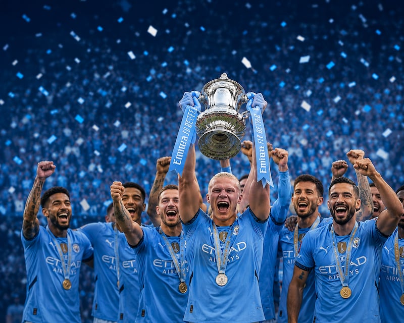 El Manchester City se proclamó campeón de la FA Cup por octava vez. Foto: IA