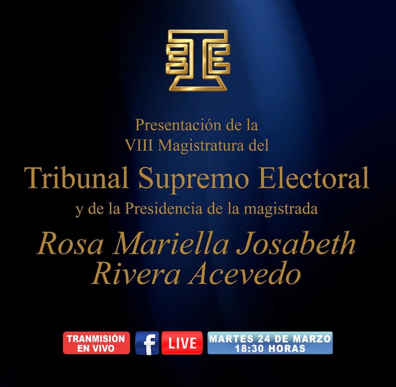 El TSE comparte invitación.