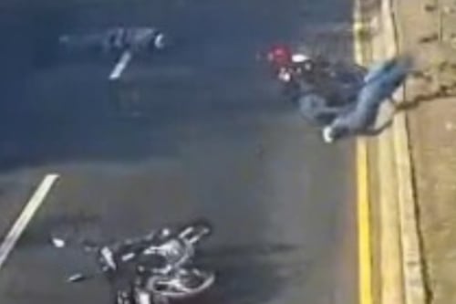 Video posterior al accidente de motoristas en El Periférico
