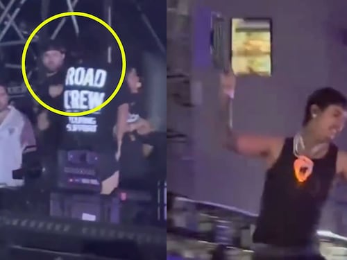 Natanael Cano golpea a su DJ y rompe una computadora durante show de Baja Beach Fest