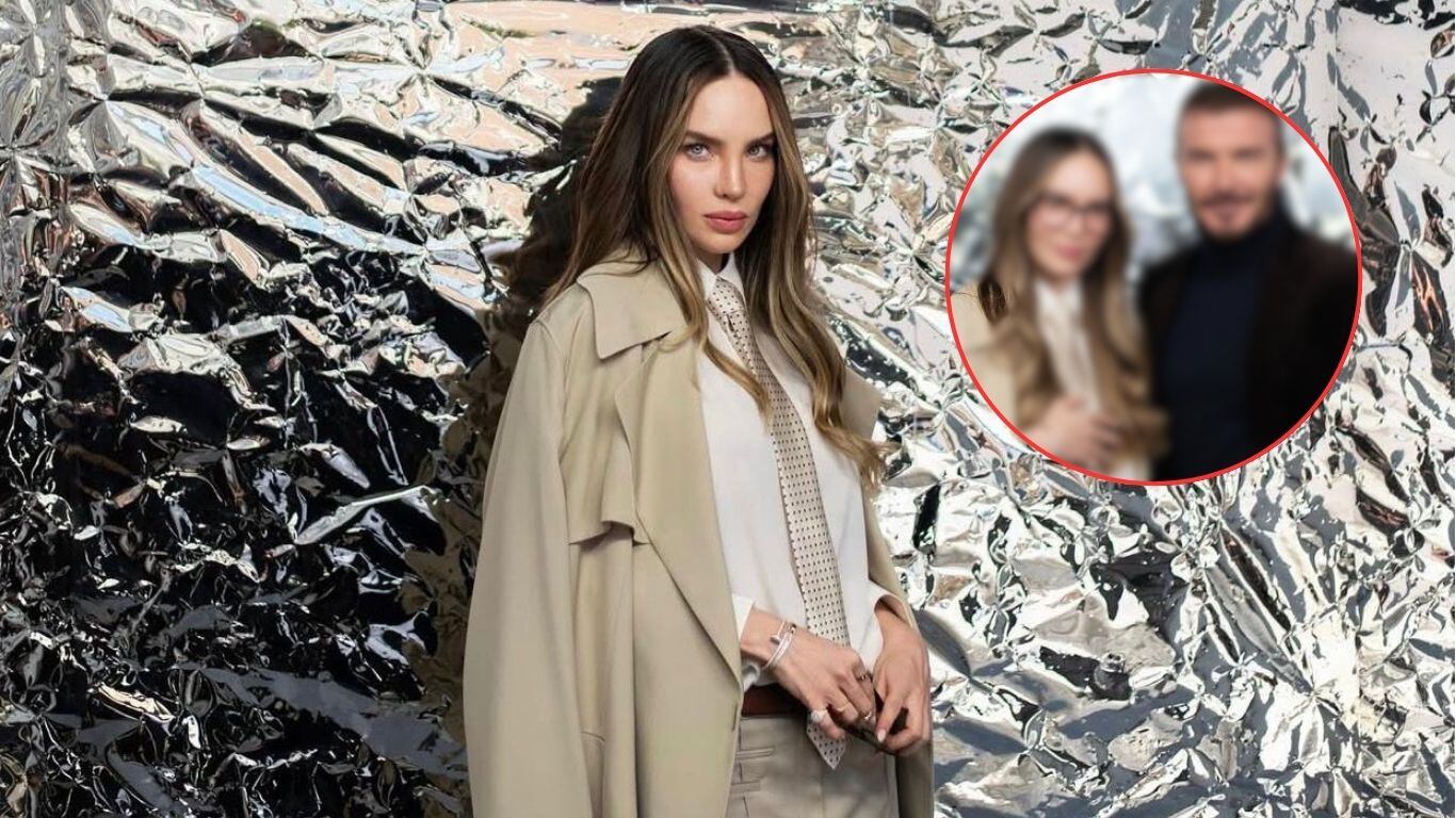 Belinda junto a David Beckham