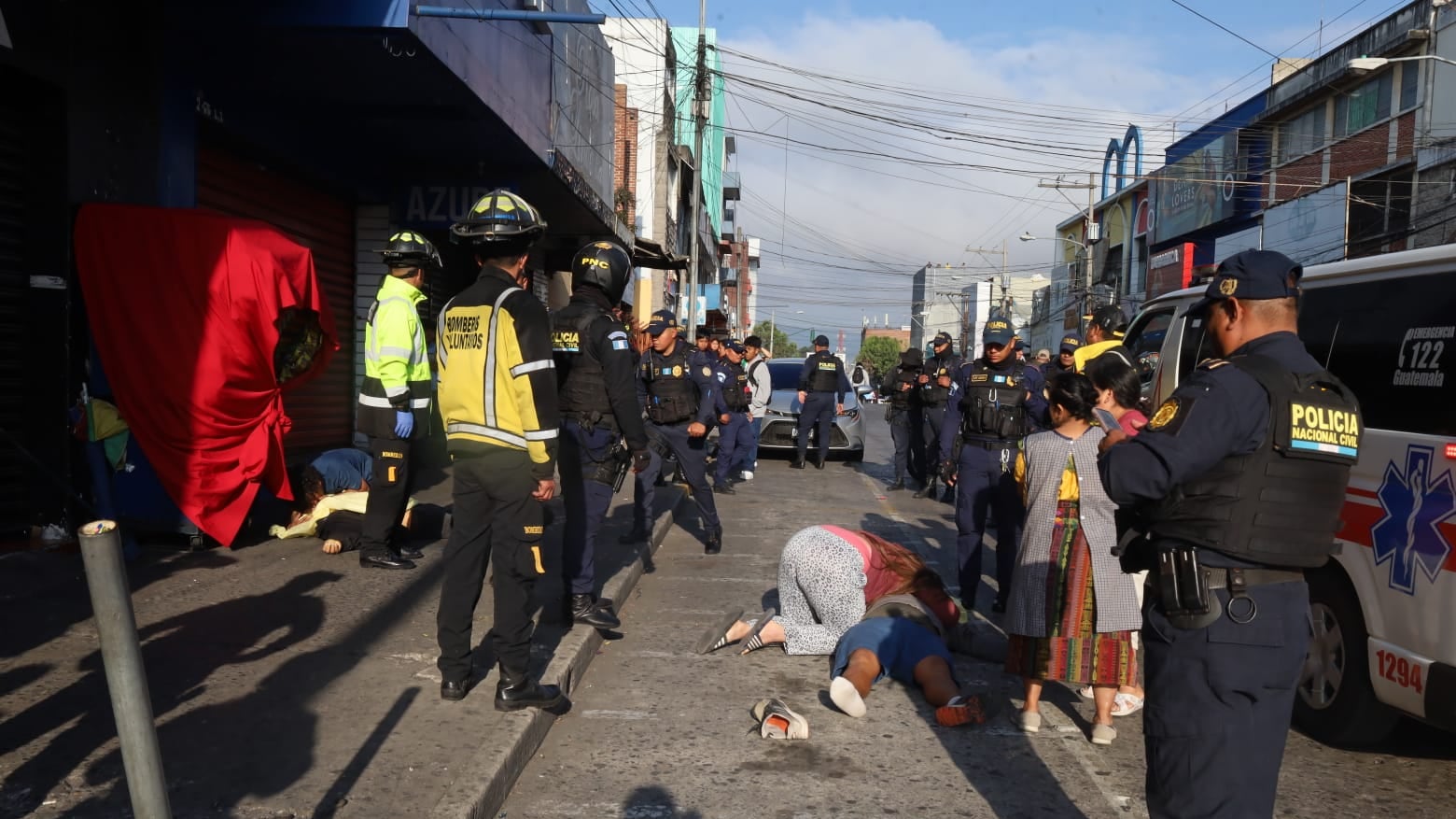 Ataque armado en zona 1. Foto: CBV