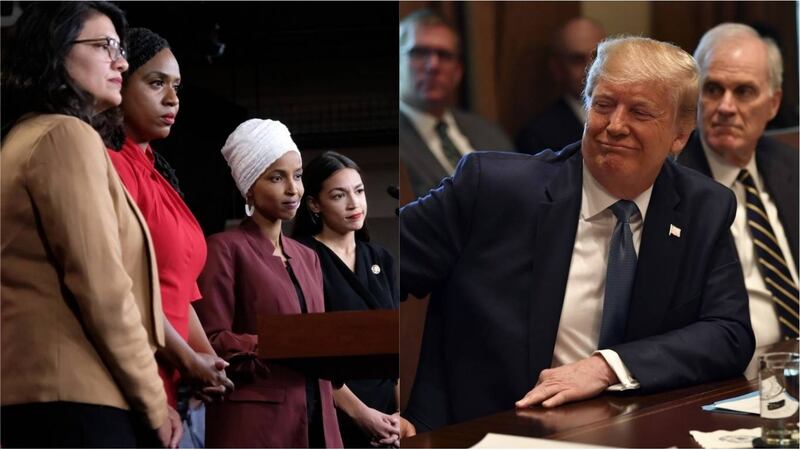 Trump niega que sus declaraciones sobre congresistas fueran racistas