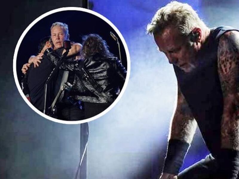 James Hetfield, vocalista de Metallica, rompe en llanto en pleno concierto