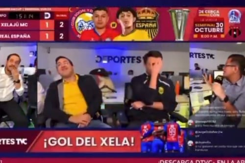 La reacción de periodistas hondureños al gol de Xelajú en el partido contra Real España