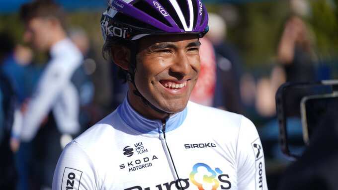 El pedalista, Sergio Chumil, participará en la Vuelta Ciclística a España. Foto: Cortesía Burgos Burpellet BH.