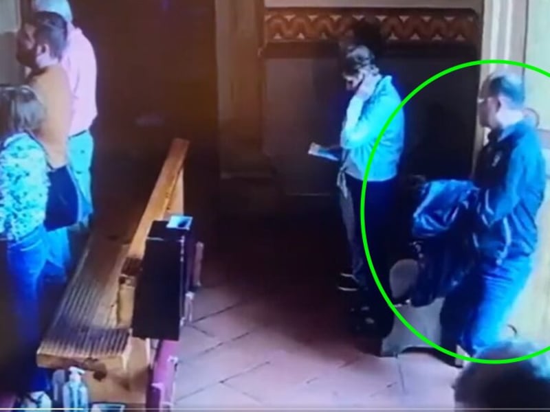 VIDEO. Captan robo en interior de iglesia católica