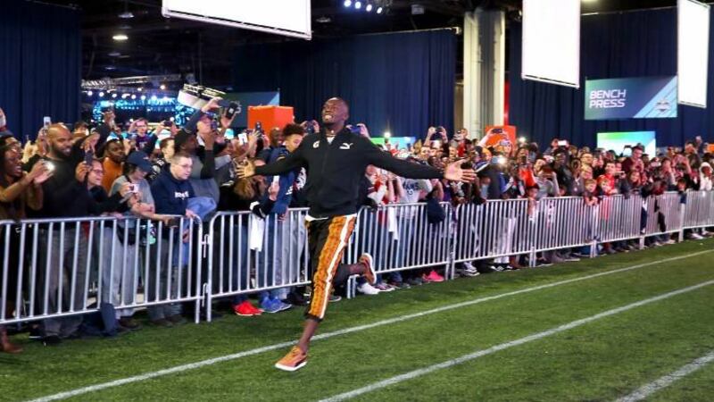 Desde Atlanta: Usain Bolt iguala un récord y no descarta jugar un día en el Super Bowl