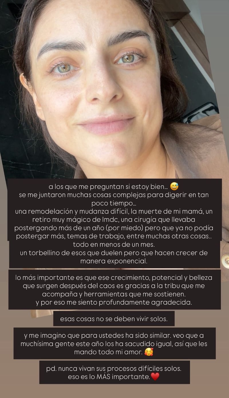 Aislinn Derbez comparte alarmante fotografía y mensaje