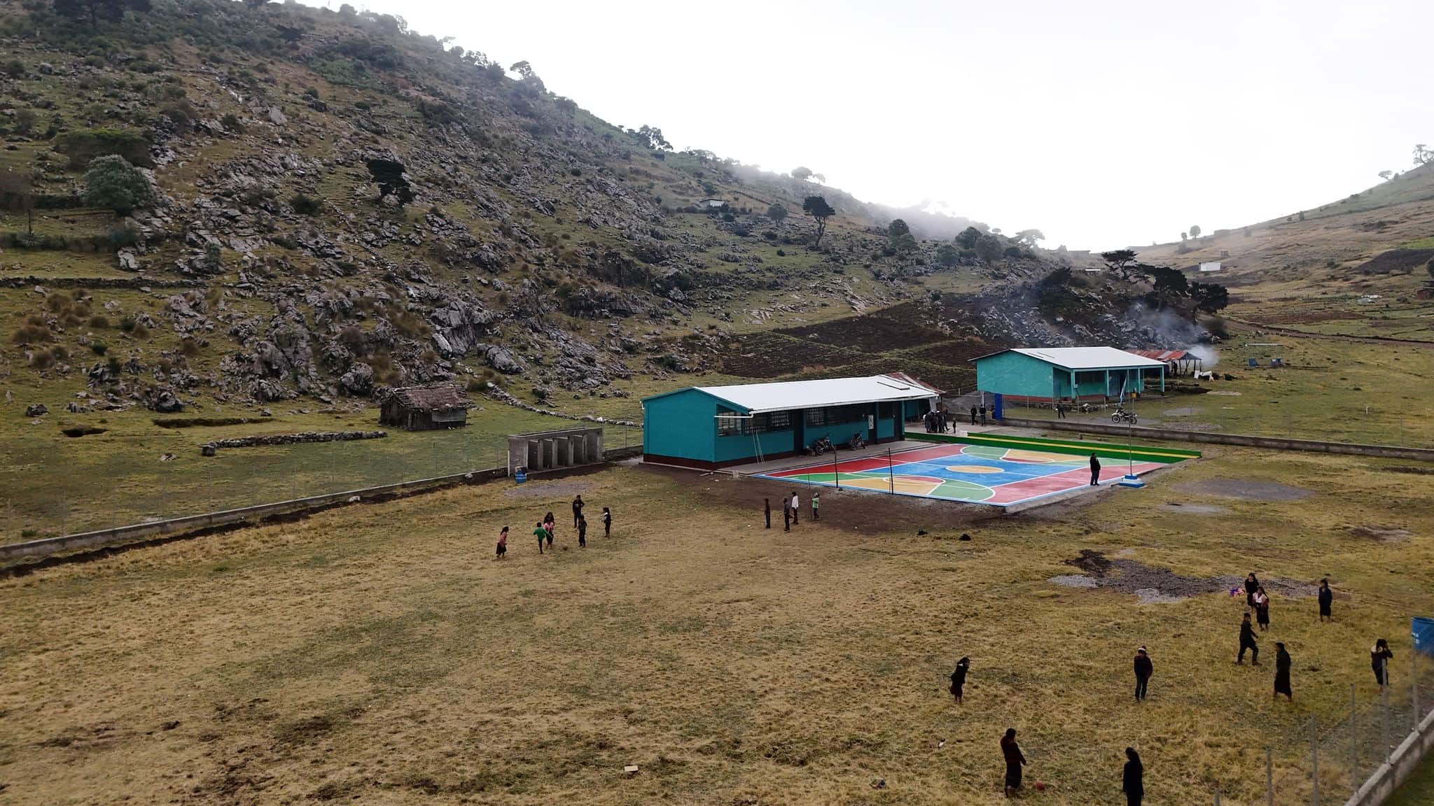 Estudiantes en la escuela de San Juan Atitán, Huehuetenango.