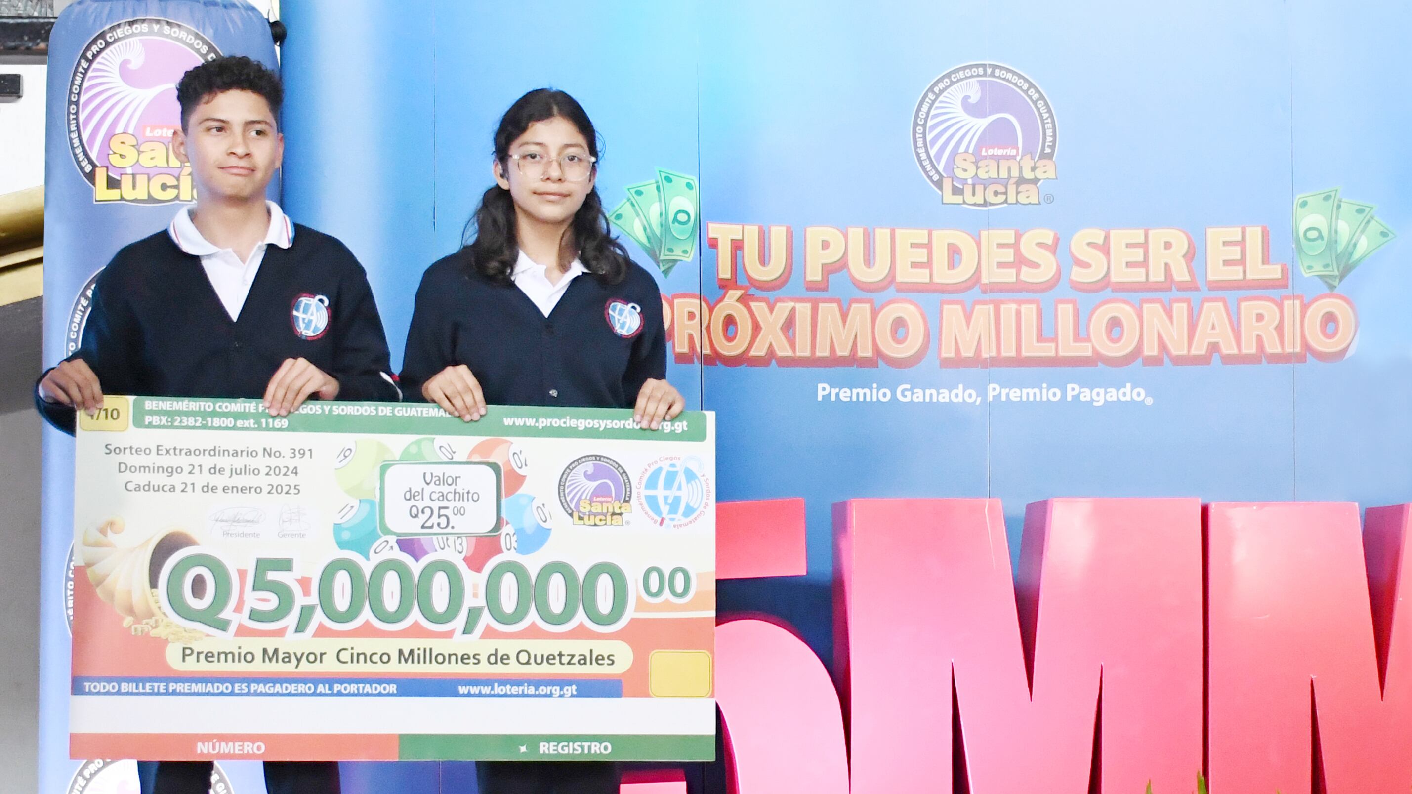 Lotería Santa Lucia cumple con su lema Premio ganado, Premio pagado.