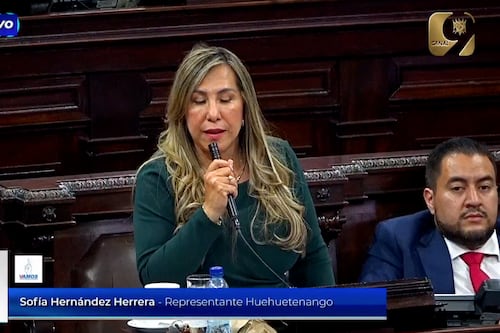 Presidente del Congreso se confunde y usa palabra inapropiada para la diputada Sofía Hernández en sesión de la CC