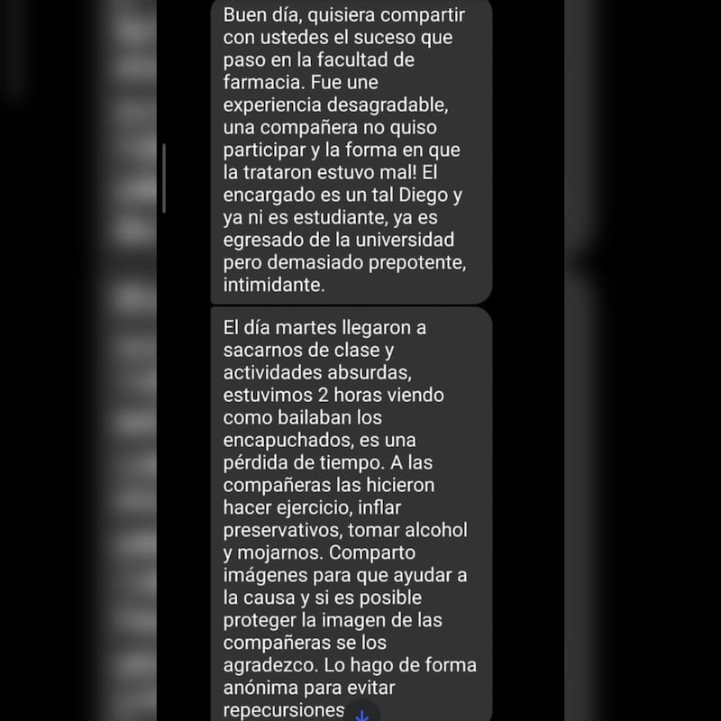 La denuncia anónima fue compartida en redes sociales. Foto: RRSS