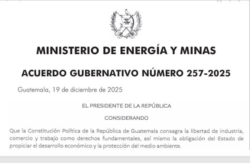 Acuerdo Gubernativo 257-2025