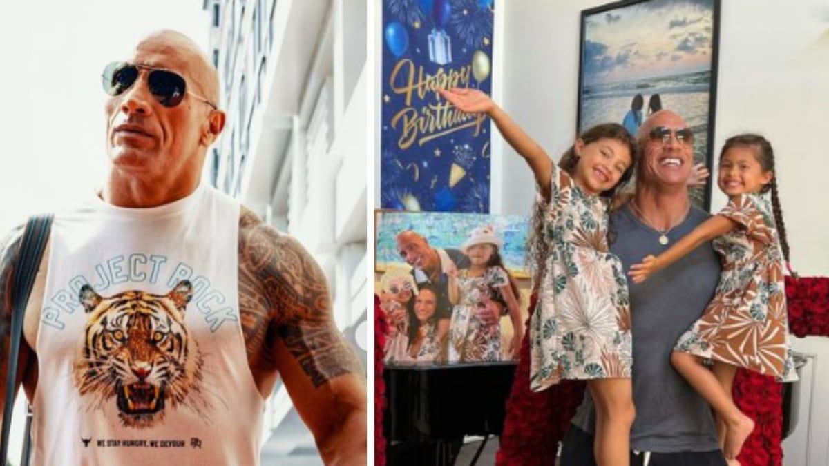 Dwayne Johnson “La Roca” tiene tres hermosas hijas, Simone, Jasmine y Tiana