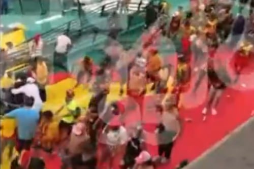 Revelaron el momento exacto en que comenzó la pelea de Pereira vs Once Caldas en Yopal