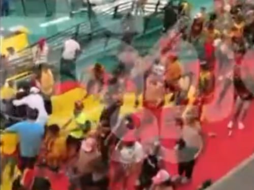 Revelaron el momento exacto en que comenzó la pelea de Pereira vs Once Caldas en Yopal