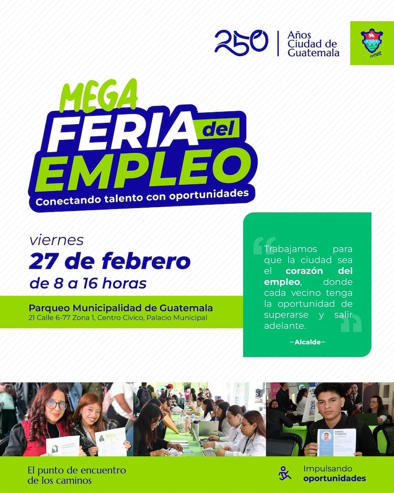 Mega feria de empleo. Foto: Muniguate