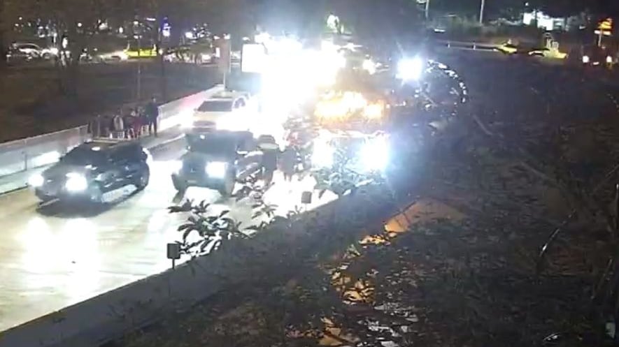 Triple colisión en zona 10. Foto: Cortesía