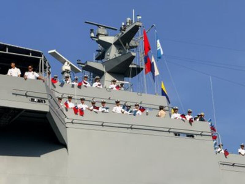 VIDEO. Escuadrón naval de Taiwán arriba a Puerto Quetzal