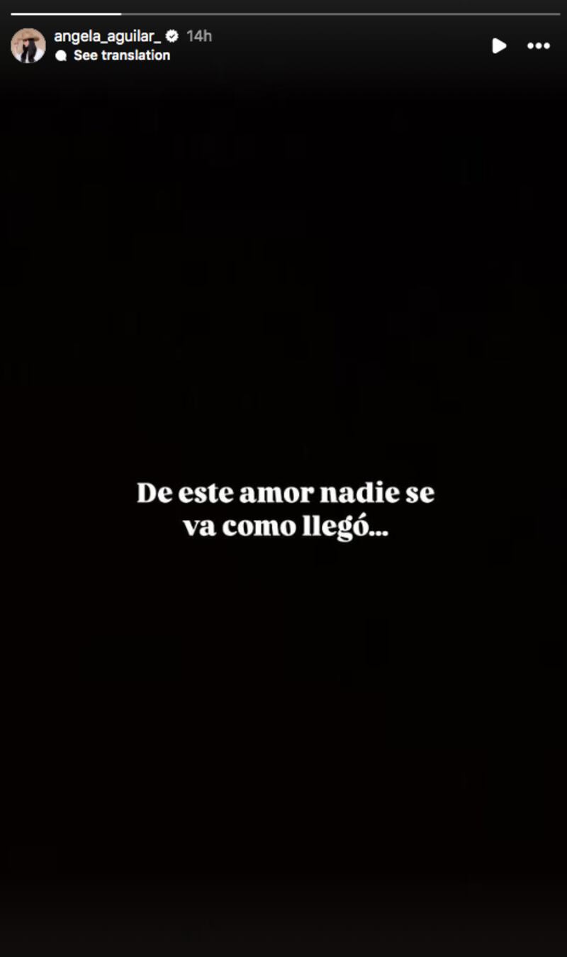 Historia de Ángela Aguilar en Instagram