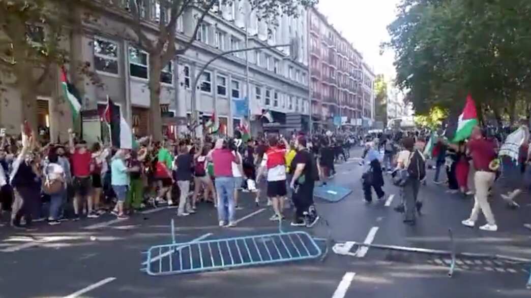 Manifestantes pro-palestina causaron destrozos.