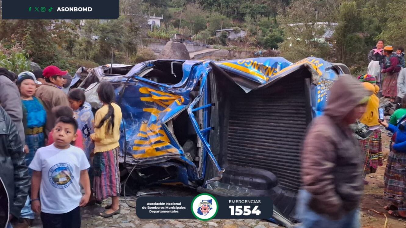 Fallecen policías en autopatrulla en Tajumulco. Foto: Asombom